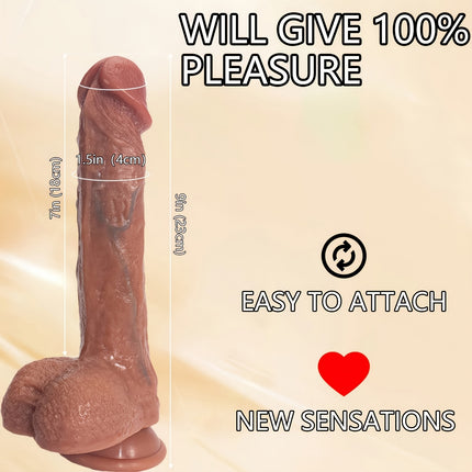Lovelily Realistic Liquid Silicone Female Toy with 10 Vibration & Extension Modes, 360° Rotation, Heating Function, Remote & App Control – Rechargeable, Infrared Sensor, Perfect Christmas Gift