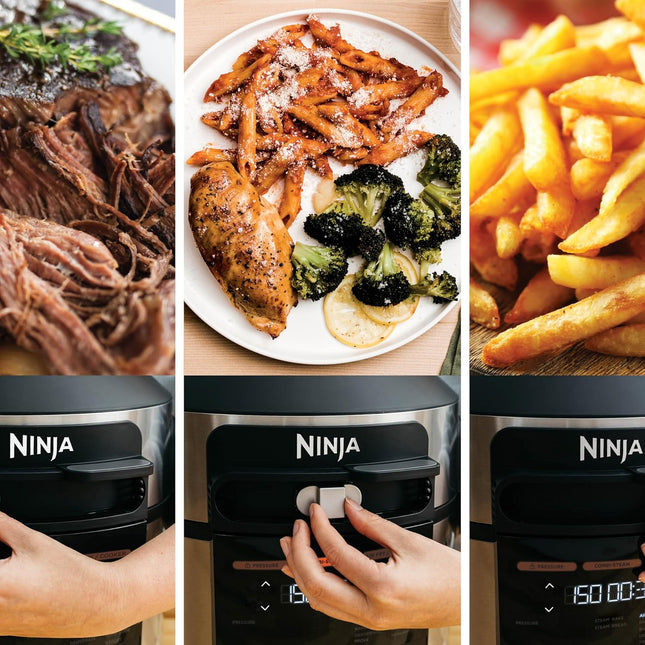 Ninja Foodi MAX OL750EU – 14-in-1 SmartLid Air Fryer & Multicooker | 7.5L Capacity | Digital Probe | Stainless Steel