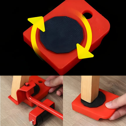 4-in-1 Heavy Duty Furniture Moving Tool with Universal Wheels – No Effort Slide System for Sofas, Beds, Appliances & More