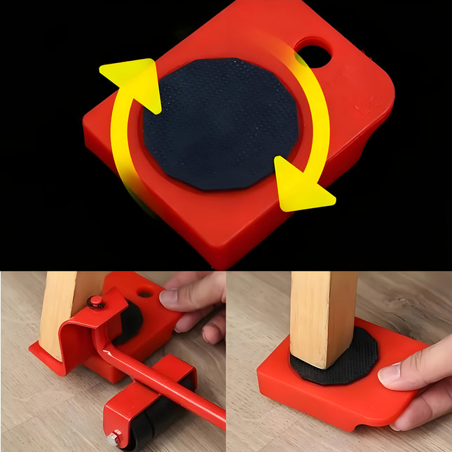 4-in-1 Heavy Duty Furniture Moving Tool with Universal Wheels – No Effort Slide System for Sofas, Beds, Appliances & More