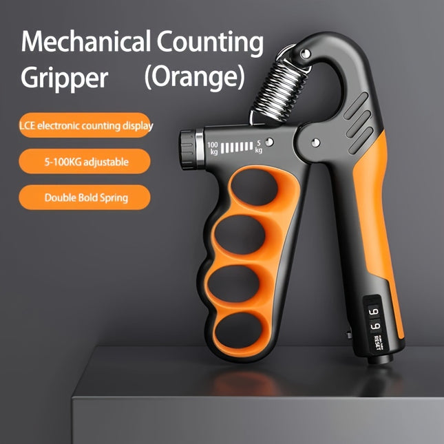 Adjustable 5–100kg Counting Grip Strengthener – Wrist, Arm & Finger Fitness Trainer