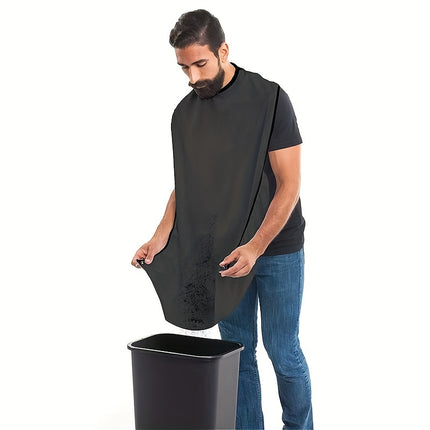 1pc Men’s Beard Trimming Apron with Suction Cup – Mess-Free Shaving Catcher for Easy Cleanup