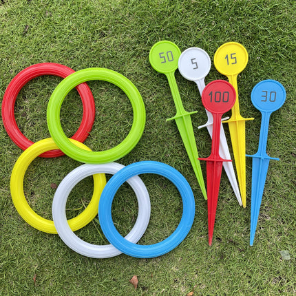 Outdoor Ring Toss Game Set – Fun Beach & Grass Activity for Family & Friends – Durable PP Material, Age 14+