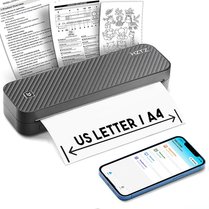Inkless Portable A4 Thermal Printer – Bluetooth Wireless Mobile Printing Machine for PDF, Word, Excel | EasyPrint App Compatible | Office, Home, School (Pack of 2)