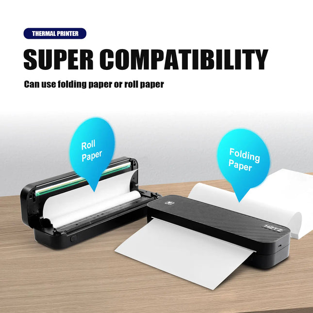 Inkless Portable A4 Thermal Printer – Bluetooth Wireless Mobile Printing Machine for PDF, Word, Excel | EasyPrint App Compatible | Office, Home, School (Pack of 2)