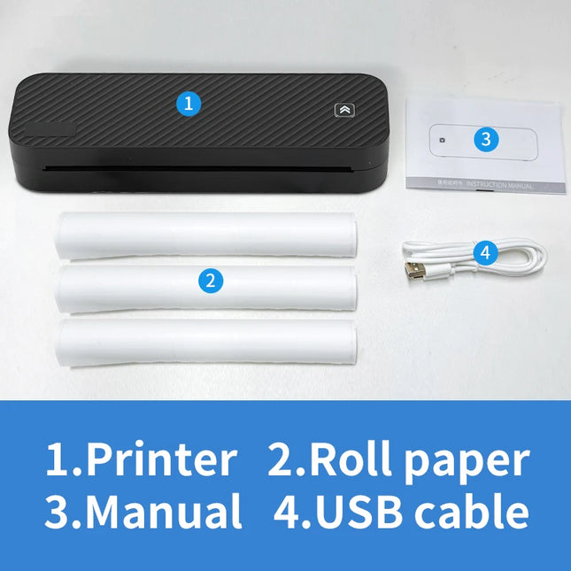 Inkless Portable A4 Thermal Printer – Bluetooth Wireless Mobile Printing Machine for PDF, Word, Excel | EasyPrint App Compatible | Office, Home, School (Pack of 2)