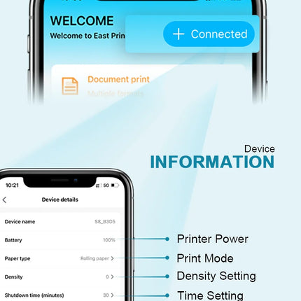 Inkless Portable A4 Thermal Printer – Bluetooth Wireless Mobile Printing Machine for PDF, Word, Excel | EasyPrint App Compatible | Office, Home, School (Pack of 2)
