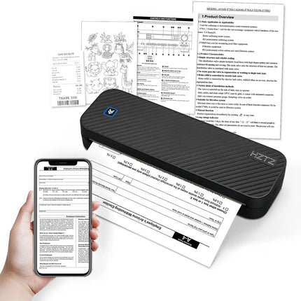 Inkless Portable A4 Thermal Printer – Bluetooth Wireless Mobile Printing Machine for PDF, Word, Excel | EasyPrint App Compatible | Office, Home, School (Pack of 2)