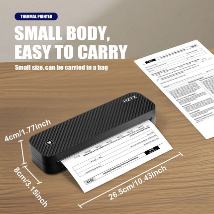 Inkless Portable A4 Thermal Printer – Bluetooth Wireless Mobile Printing Machine for PDF, Word, Excel | EasyPrint App Compatible | Office, Home, School (Pack of 2)