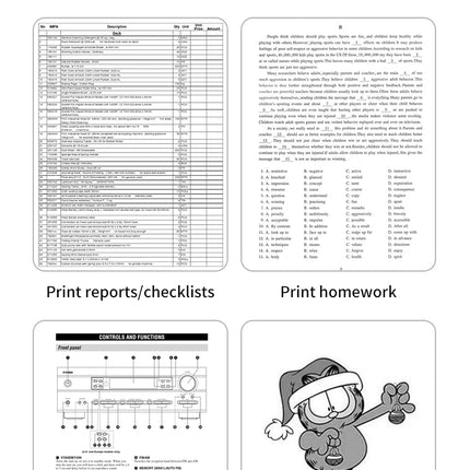 Inkless Portable A4 Thermal Printer – Bluetooth Wireless Mobile Printing Machine for PDF, Word, Excel | EasyPrint App Compatible | Office, Home, School (Pack of 2)