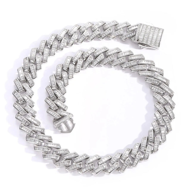 Get Bold Geometric Hip Hop Link Chain Necklace – 18K Gold, Rhodium, & Gold Plated Unisex Jewelry at One Spark