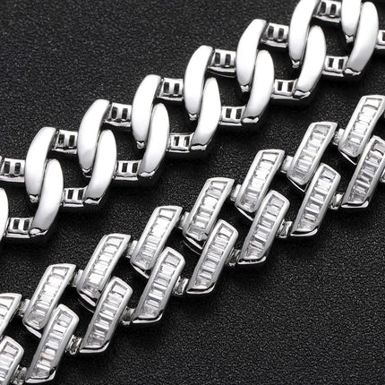 Get Bold Geometric Hip Hop Link Chain Necklace – 18K Gold, Rhodium, & Gold Plated Unisex Jewelry at One Spark