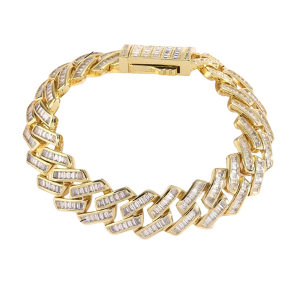 Get Bold Geometric Hip Hop Link Chain Necklace – 18K Gold, Rhodium, & Gold Plated Unisex Jewelry at One Spark