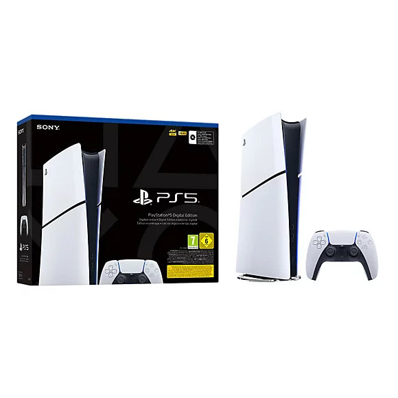 PlayStation®5 Digital Edition (Slim Model) – 1TB SSD, DualSense® Controller, All-Digital Next-Gen Gaming