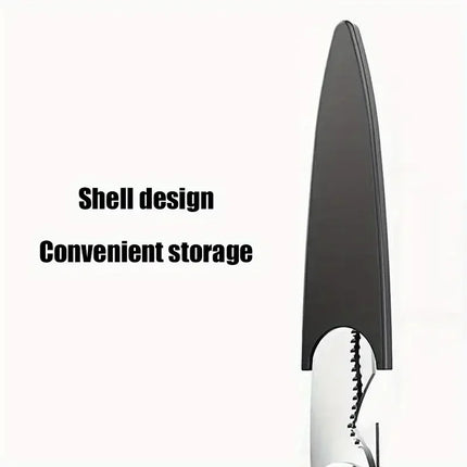 Multifunctional Stainless Steel Kitchen Scissors – Durable, Reusable Cutting Tool for Vegetables, Meat, Fish & More