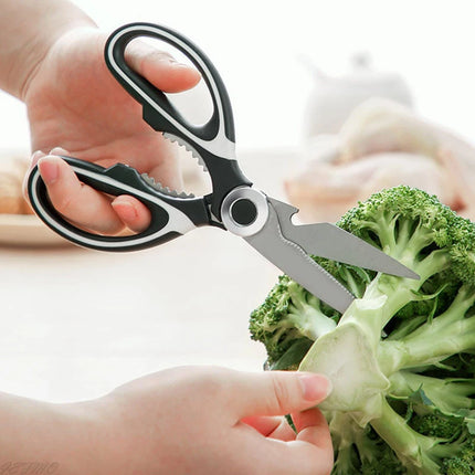 Multifunctional Stainless Steel Kitchen Scissors – Durable, Reusable Cutting Tool for Vegetables, Meat, Fish & More