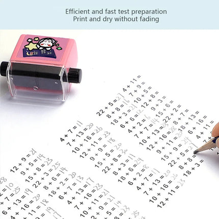 Math Practice Number Rolling Stamp – Addition & Subtraction Roller Within 100 | Quick Question Generator for Pupils | Digital Roller Type