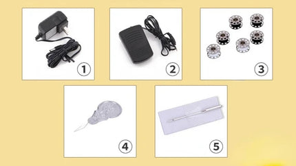 Household Mini Sewing Machine 202 – Portable Handheld Stitch Tool with Light, Cutter & Foot Pedal