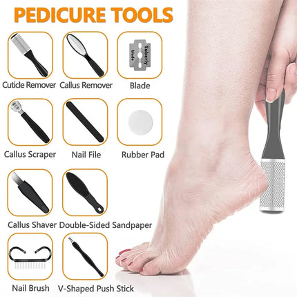 Electric Callus Remover Professional Foot File Grinder – Rechargeable Pedicure Machine with 3 Quartz Head