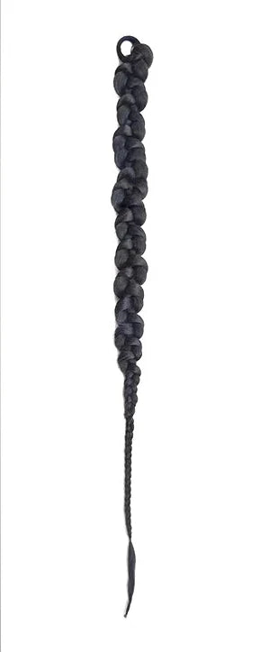 Fashion Braided Ponytail Hair Extension with Hair Tie – Twist Braid Kink Style for Women, Soft & Lightweight High-Temp Fiber