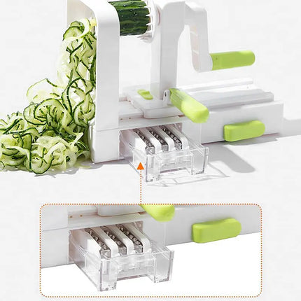 5 Blades Vegetable Spiralizer Zucchini Noodle Maker – Best Veggie Spiral Slicer, Curly Fry Chopper, and Pasta Spaghetti Maker