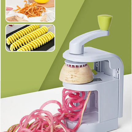 5 Blades Vegetable Spiralizer Zucchini Noodle Maker – Best Veggie Spiral Slicer, Curly Fry Chopper, and Pasta Spaghetti Maker