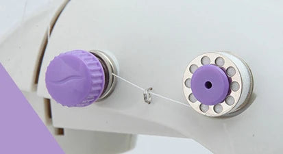 Household Mini Sewing Machine 202 – Portable Handheld Stitch Tool with Light, Cutter & Foot Pedal
