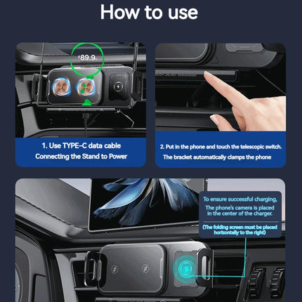 15W Universal Car Wireless Charger Holder – Fast Charging Phone Mount with 360° Rotation