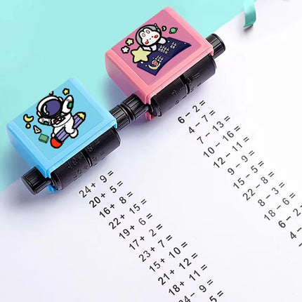 Math Practice Number Rolling Stamp – Addition & Subtraction Roller Within 100 | Quick Question Generator for Pupils | Digital Roller Type