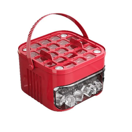 50-Cube Ice Maker with Easy-Press Lid – Large Capacity, Reusable Food-Grade Ice Cube Mold