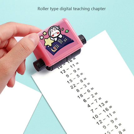 Math Practice Number Rolling Stamp – Addition & Subtraction Roller Within 100 | Quick Question Generator for Pupils | Digital Roller Type