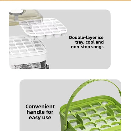 50-Cube Ice Maker with Easy-Press Lid – Large Capacity, Reusable Food-Grade Ice Cube Mold