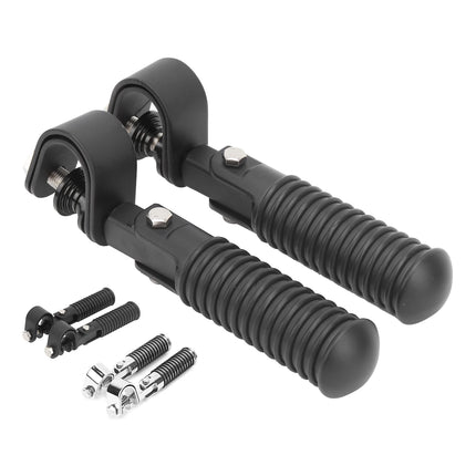 2Pcs Universal Motorcycle Foot Pegs – Gear Shift Shifter Lever Pedal Pads for 26mm-31mm Guard Rods | Foldable, Durable, Anti-Slip Design