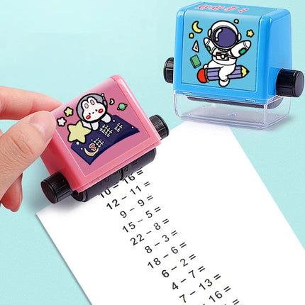 Math Practice Number Rolling Stamp – Addition & Subtraction Roller Within 100 | Quick Question Generator for Pupils | Digital Roller Type