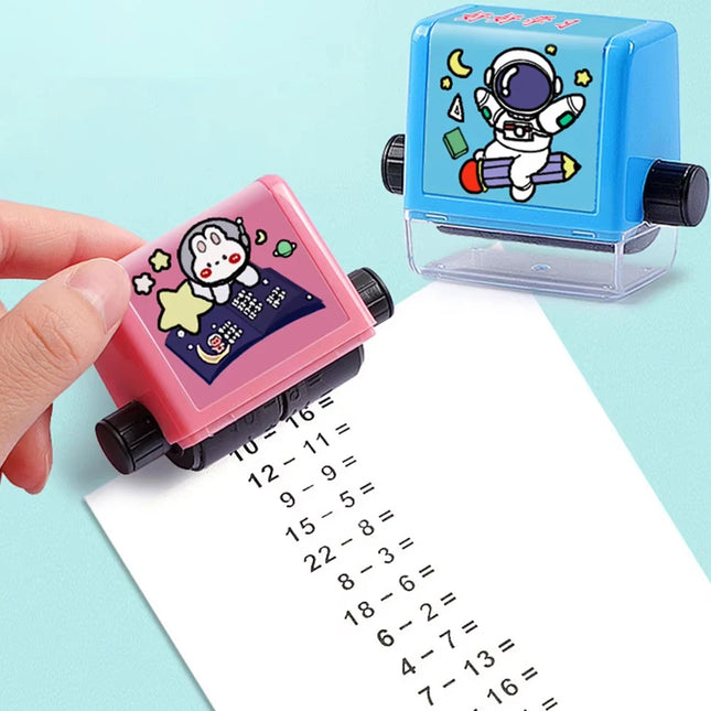 Math Practice Number Rolling Stamp – Addition & Subtraction Roller Within 100 | Quick Question Generator for Pupils | Digital Roller Type