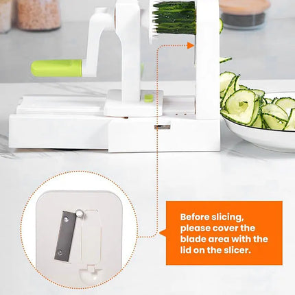 5 Blades Vegetable Spiralizer Zucchini Noodle Maker – Best Veggie Spiral Slicer, Curly Fry Chopper, and Pasta Spaghetti Maker