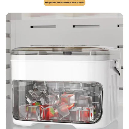 50-Cube Ice Maker with Easy-Press Lid – Large Capacity, Reusable Food-Grade Ice Cube Mold