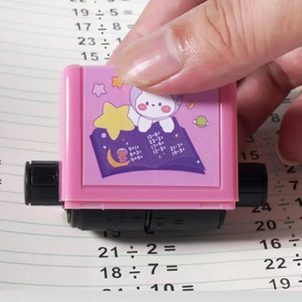 Math Practice Number Rolling Stamp – Addition & Subtraction Roller Within 100 | Quick Question Generator for Pupils | Digital Roller Type