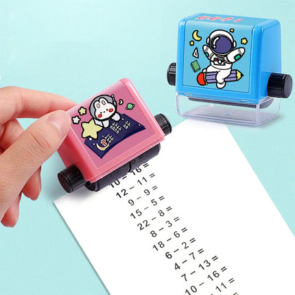 Math Practice Number Rolling Stamp – Addition & Subtraction Roller Within 100 | Quick Question Generator for Pupils | Digital Roller Type