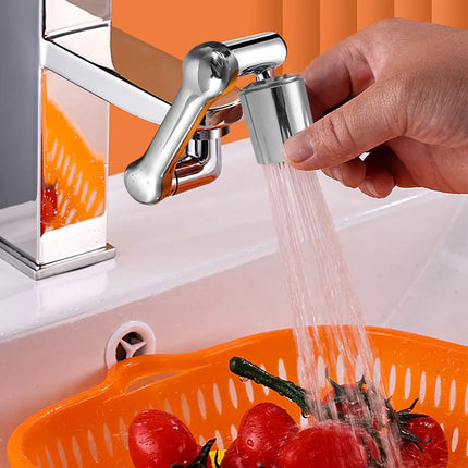 1080° Swivel Stainless Steel Faucet Extender – Dual Spray Modes Water Tap Nozzle Aerator for Kitchen & Bathroom