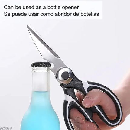Multifunctional Stainless Steel Kitchen Scissors – Durable, Reusable Cutting Tool for Vegetables, Meat, Fish & More