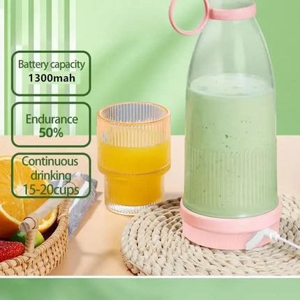 Electric Juicer Cup 6 Blades Blender Milkshake Machine USB Portable Fruit Milk Mixing Tool Mini Fresh Juice Blender