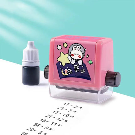 Math Practice Number Rolling Stamp – Addition & Subtraction Roller Within 100 | Quick Question Generator for Pupils | Digital Roller Type