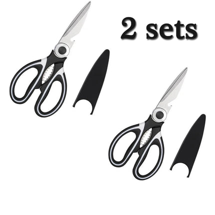 Multifunctional Stainless Steel Kitchen Scissors – Durable, Reusable Cutting Tool for Vegetables, Meat, Fish & More