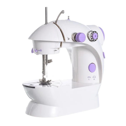 Household Mini Sewing Machine 202 – Portable Handheld Stitch Tool with Light, Cutter & Foot Pedal