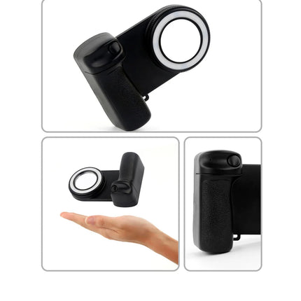 2025 MagSafe Bluetooth Shutter Phone Holder – Camera Handle Grip & Selfie Stabilizer with Fill Light