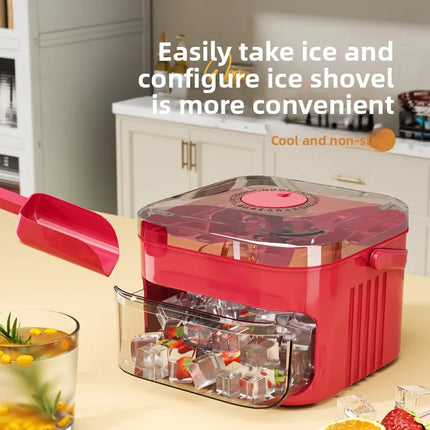 50-Cube Ice Maker with Easy-Press Lid – Large Capacity, Reusable Food-Grade Ice Cube Mold