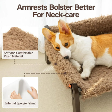 Elevated Pet Sofa for Cats & Small Dogs | Cozy, Non-Slip Indoor/Outdoor Pet Couch