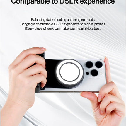 2025 MagSafe Bluetooth Shutter Phone Holder – Camera Handle Grip & Selfie Stabilizer with Fill Light