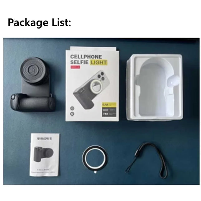 2025 MagSafe Bluetooth Shutter Phone Holder – Camera Handle Grip & Selfie Stabilizer with Fill Light